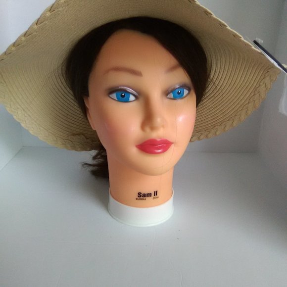 Women's Sun & Shade Straw Hat Color Beige Size OSFM - Picture 2 of 6